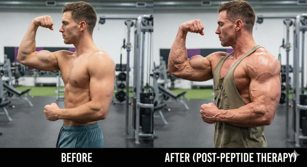 growing muscle with peptide therapy